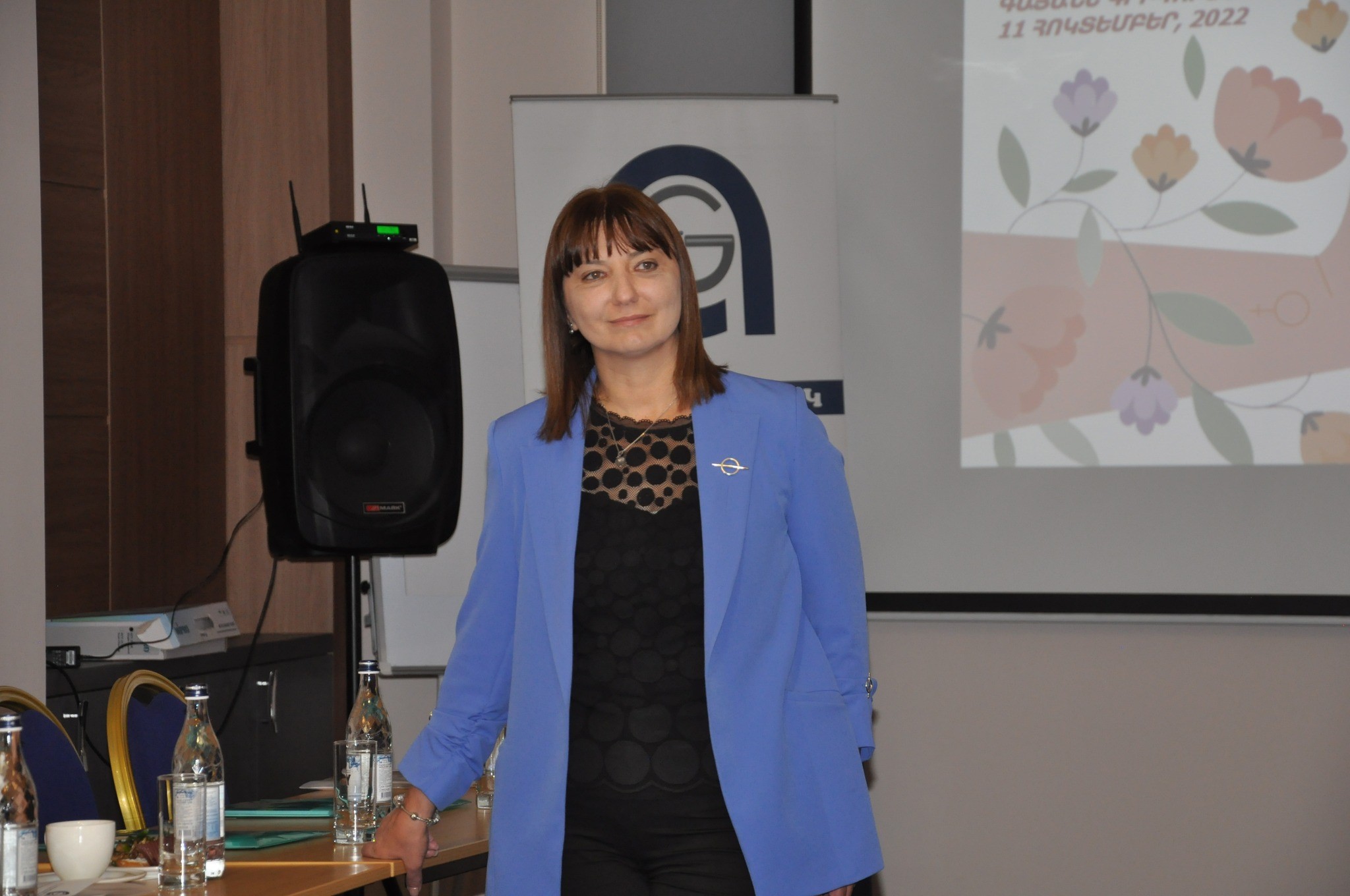 Gayane Grigoryan during a workshop organized by "Agate" NGO. 