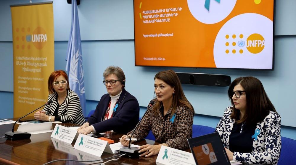 The round table dedicated to the prevention of cervical cancer in Armenia was chaired by the representatives of UNFPA and WHO